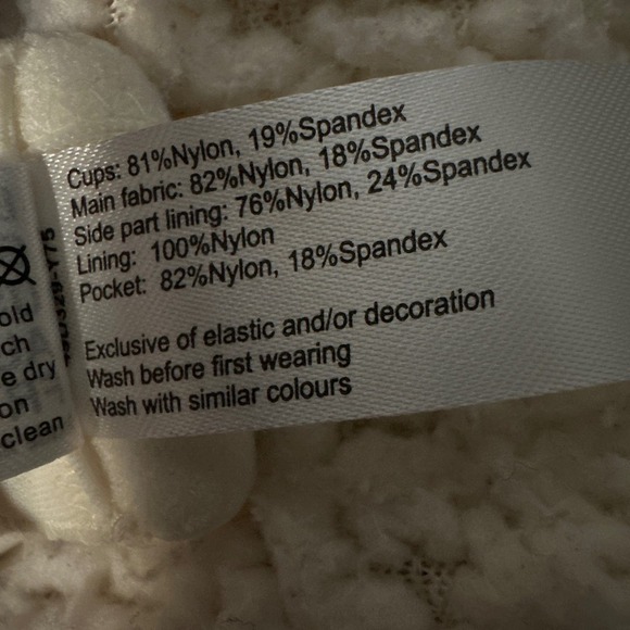 Amoena Annette WB 44028 Post Surgical Mastectomy Bra ivory Size 38B - Picture 5 of 5